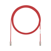 Cable de Parcheo TX6, UTP Cat6, Diámetro Reducido (28AWG), Color Rojo, 0.91 Metros (3 Pies)