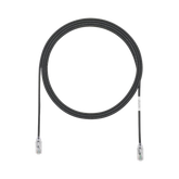 Cable de Parcheo TX6, UTP Cat6, Diámetro Reducido (28AWG), Color Negro, 1.22 Metros (4 Pies)