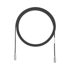 Cable de Parcheo TX6, UTP Cat6, Diámetro Reducido (28AWG), Color Negro, 1.52 Metros (5 Pies)