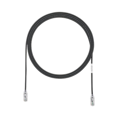 Cable de Parcheo TX6, UTP Cat6, Diámetro Reducido (28AWG), Color Negro, 5ft
