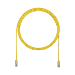 Cable de Parcheo TX6, UTP Cat6, Diámetro Reducido (28AWG), Color Amarillo, 1.52 Metros (5 Pies)