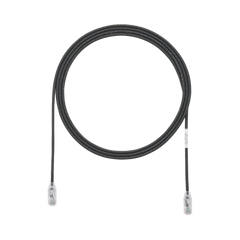Cable de Parcheo TX6, UTP Cat6, Diámetro Reducido (28AWG), Color Negro, 1.83 Metros (6 Pies)