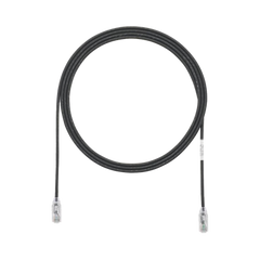 Cable de Parcheo TX6, UTP Cat6, Diámetro Reducido (28AWG), Color Negro, 6ft