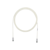 Cable de Parcheo TX6, UTP Cat6, Diámetro Reducido (28AWG), Color Blanco Mate, 2.13 Metros (7 Pies)
