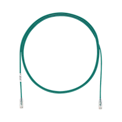 Cable de Parcheo TX6, UTP Cat6, Diámetro Reducido (28AWG), Color Verde, 7ft