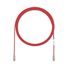 Cable de Parcheo TX6, UTP Cat6, Diámetro Reducido (28AWG), Color Rojo, 7ft