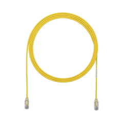 Cable de Parcheo TX6, UTP Cat6, Diámetro Reducido (28AWG), Color Amarillo, 2.13 Metros (7 Pies)