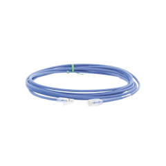 Cable de Parcheo UTP Cat6A, CM/LSZH, Diámetro Reducido (28AWG), Color Azul, 3.66 Metros (12 Pies)