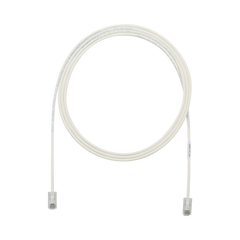 Cable de Parcheo UTP Cat6A, CM/LSZH, Diámetro Reducido (28AWG), Color Blanco Mate, 4.57 Metros (15 Pies)