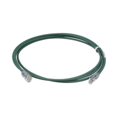 Cable de Parcheo UTP Cat6A, CM/LSZH, Diámetro Reducido (28AWG), Color Verde, 0.91 Metros (3 Pies)