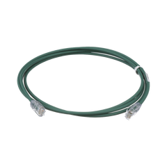 Cable de Parcheo UTP Cat6A, CM/LSZH, Diámetro Reducido (28AWG), Color Verde, 0.91 Metros (3 Pies)