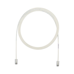 Cable de Parcheo UTP Cat6A, CM/LSZH, Diámetro Reducido (28AWG), Color Blanco Mate, 1.22 Metros (4 Pies)