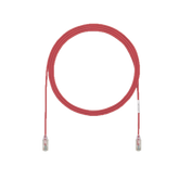 Cable de Parcheo UTP Cat6A, CM/LSZH, Diámetro Reducido (28AWG), Color Rojo, 1.52 Metros (5 Pies)