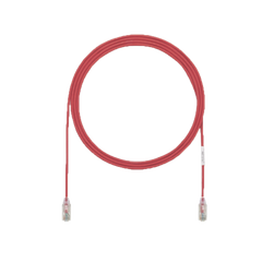 Cable de Parcheo UTP Cat6A, CM/LSZH, Diámetro Reducido (28AWG), Color Rojo, 1.52 Metros (5 Pies)
