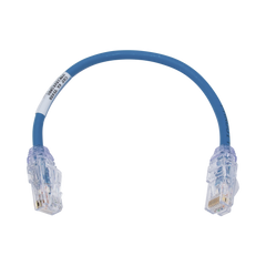 Cable de Parcheo UTP, Cat6A, Diámetro Reducido (28 AWG), CM/LSZH, Color Azul, 20.3 cm (8 pulgadas)