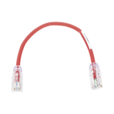 Cable de Parcheo UTP, Cat6A, Diámetro Reducido (28 AWG), CM/LSZH, Color Rojo, 20.3 cm (8 Pulgadas)