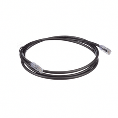 Cable de Parcheo UTP, Cat6A, 24 AWG, CM, Color Negro, 2.13 Metros (7 Pies)