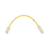 Cable de Parcheo TX6, UTP Cat6, 24 AWG, CM, Color Amarillo, 0.3 Metros (1 Pie)