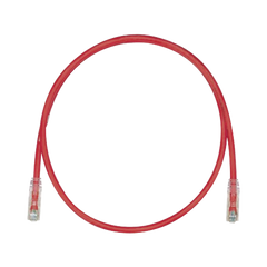 Cable de Parcheo TX6, UTP Cat6, 24 AWG, CM, Color Rojo, 0.91 Metros (3 Pies)