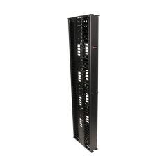 Organizador RouteIT Vertical Doble de 45UR, Fabricado en Acero Laminado en Frío 16AWG, 6in (152mm) de Ancho