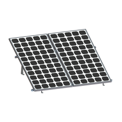 Montaje para 2 Paneles Solares, Riel "8" de 2700mm para Módulos con Espesor de 30-35mm, Velocidad de Viento Máx. 136km/h