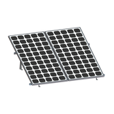 Montaje para 2 Paneles Solares, Riel "8" de 2700mm para Módulos con Espesor de 30-35mm, Velocidad de Viento Máx. 136km/h