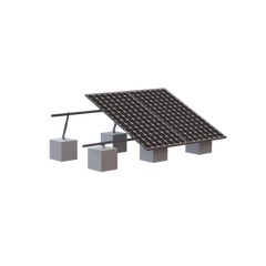 Montaje para 3 Panel Solar, Riel "8" de 4050mm para Módulos con Espesor de 35mm, Velocidad de Viento Máx. 136km/h (20° a 45°)