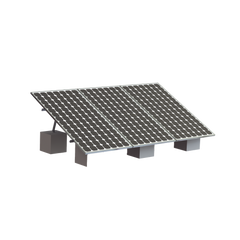 Montaje para 3 Panel Solar, Riel "8" de 4050mm para Módulos con Espesor de 35mm, Velocidad de Viento Máx. 136km/h (20° a 45°)