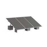 Montaje para 3 Panel Solar, Riel "8" de 4050mm para Módulos con Espesor de 35mm, Velocidad de Viento Máx. 136km/h (20° a 45°)