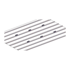 Juego de 2 Mini Rieles De Aluminio para Montaje de Módulos Solares en Techo (Instalación plana 0°). Incluye 4 Tornillos Perforantes.