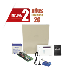 (2 Años datos ILIMITADO INCLUIDO) Kit Vista48LA con comunicador MINI012G, Teclado, Gabinete, Bateria y Transformador