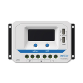 Controlador Solar de Carga PWM 12/24/36/48 V 30 A, Salida USB, con Display