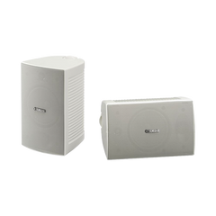Altavoz de Montaje en Pared, 2 vias, Woofer 4 in, Tweeter 1 in, IPX3, 8 ohms, 70/100V, Color Blanco, Par