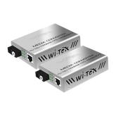 Convertidor de medios / Hasta 25 Km / 1 puerto SC/UPC 1000Mbps / 1 puerto RJ45 1000Mbps / WL: Tx 1310nm - Rx 1550nm / incluye 2 piezas A y B