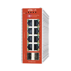 Switch L2+ PoE Industrial / Administración Cloud-Web-CLI / 8 Puertos PoE af/at 100/1000 Mbps / 2 Puertos SFP Gigabit / Presupuesto PoE 120 W / Protocolo ERSP (redundancia enlaces)