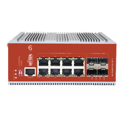 Switch L2+ PoE Industrial / Administración Cloud-Web-CLI / 8 Puertos PoE af/at/bt 100/1000 Mbps / 2 Puertos SFP Gigabit / Presupuesto PoE 460 W / Protocolo ERSP (redundancia enlaces)