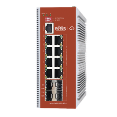 Switch L2+ PoE Industrial / Administración Cloud-Web-CLI / 8 Puertos PoE af/at/bt 100/1000 Mbps / 2 Puertos SFP Gigabit / Presupuesto PoE 460 W / Protocolo ERSP (redundancia enlaces)