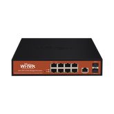 Switch Administrable de 8 puertos Gigabit Ethernet con PoE 802.3 af/at y 24V Pasivo + 2 SFP Gigabit, 150 W