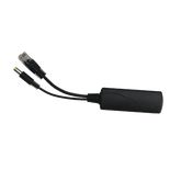 Splitter PoE IN 802.3 af/at / Se Puede Energizar Hasta con 30W / Salida de 12 Vcc 1A (12W) / Instalación es Escritorio (superficie plana) / Idea para cámas IP SIN PoE (CCTV)