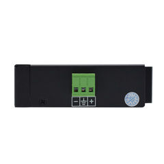 Inyector PoE Industrial / DC entrada 12-57V / PoE salida de Hasta 90W / Carcasa de Metal / Riel DIN / Aplicaciones CCTV