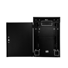 Gabinete de Montaje en Pared TrueEdge™, Con 6 UR para Equipo Activo y 6 UR para Paneles de Parcheo, Fabricado en Acero, Color Negro