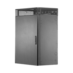 Gabinete de Montaje en Pared TrueEdge™, Con 9 UR para Equipo Activo y 9 UR para Paneles de Parcheo, Fabricado en Acero, Color Negro