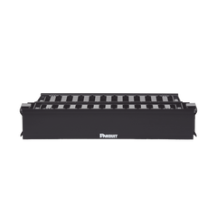 Organizador de Cables Horizontal PatchLink, Doble (Frontal y Posterior), Con Tapa Extendida, Para Rack de 19in, 2UR