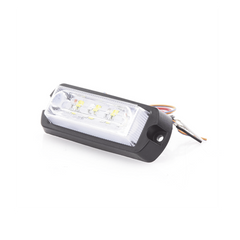 Luz Auxiliar Ultra Brillante de 8 LED, color Ámbar / Claro , con mica transparente.