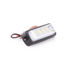 Luz Auxiliar Ultra Brillante de 8 LED, color Ámbar / Claro , con mica transparente.