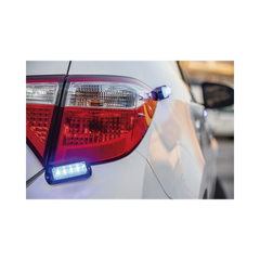 Luz Auxiliar Ultra Brillante X13 de 4 LEDs, Color Azul, con mica transparente