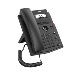 Teléfono IP empresarial para 2 lineas SIP con pantalla LCD, Puertos Gigabit, Códec Opus, conferencia de 6 vías, PoE.