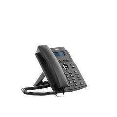Teléfono IP empresarial para 2 lineas SIP con pantalla LCD, Puertos Gigabit, Códec Opus, conferencia de 6 vías, PoE.