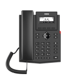 Teléfono IP empresarial para 2 lineas SIP con pantalla LCD, Puertos Gigabit, Códec Opus, conferencia de 6 vías, PoE.