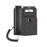 Teléfono IP empresarial para 2 lineas SIP con pantalla LCD, Códec Opus, conferencia de 3 vías, PoE.